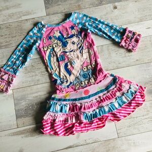 Custom Upcycle My Little Pony Rainbow Twirl Dress OOAK Sz S/M